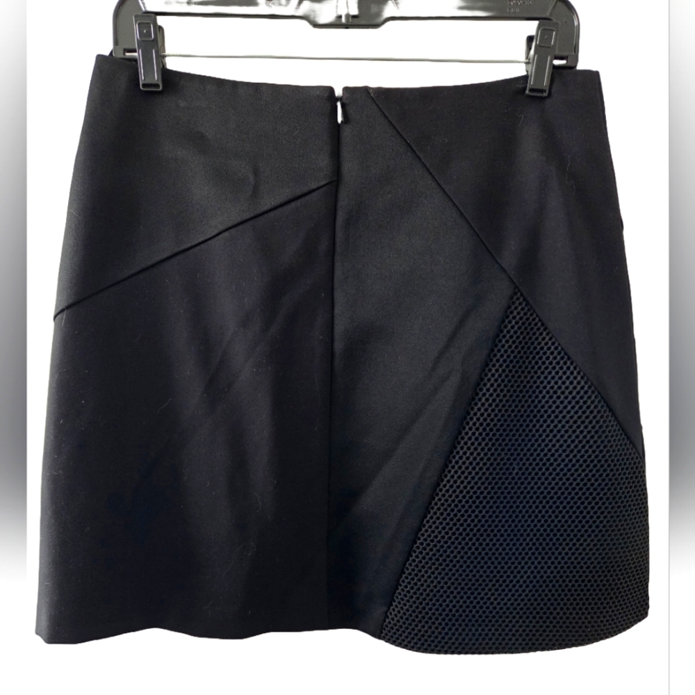 Dkny Patchwork Embellished Black A-Line Mini Skirt - image 2